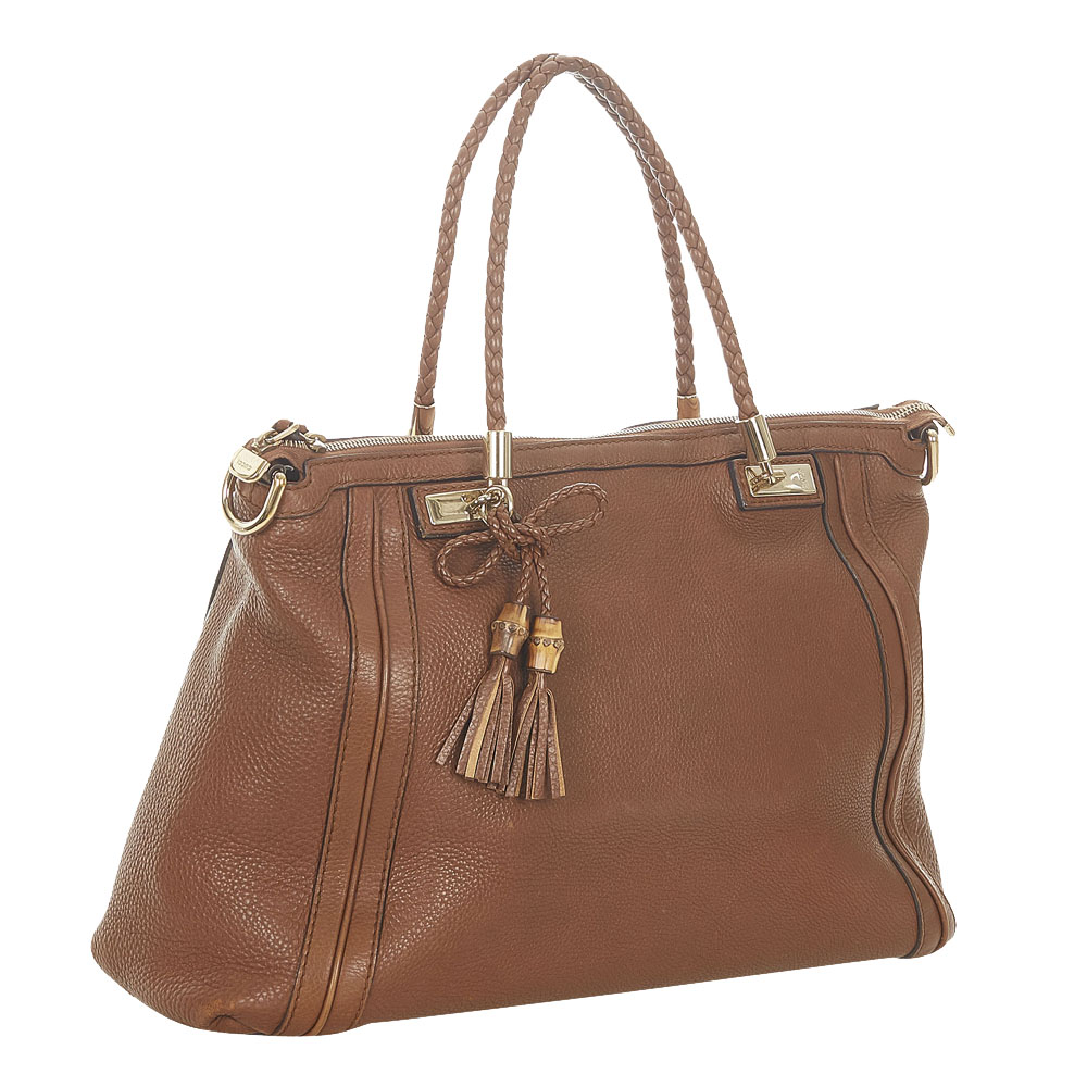 

Gucci Brown Leather Marrakech Tote Bag