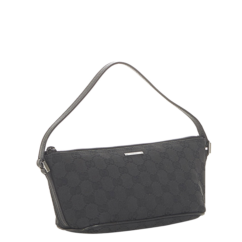

Gucci Black Canvas Boat Shoulder Bag