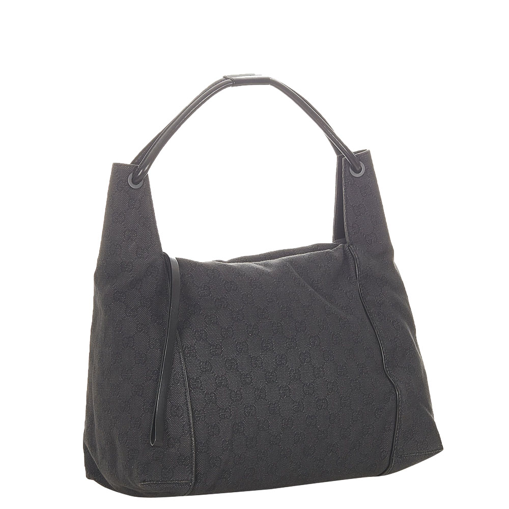 

Gucci Black GG Canvas Shoulder Bag