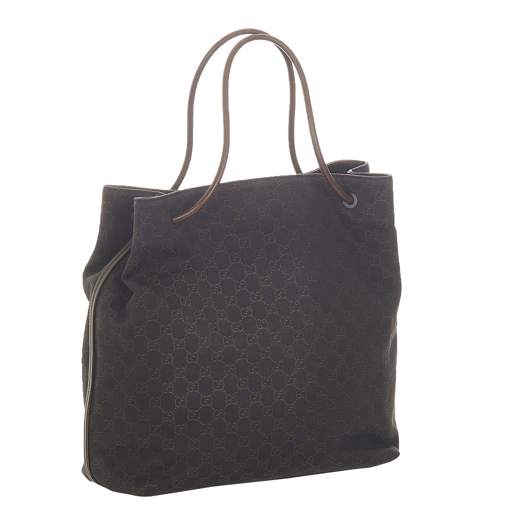 

Gucci Brown/Dark Brown Canvas Gifford Tote Bag