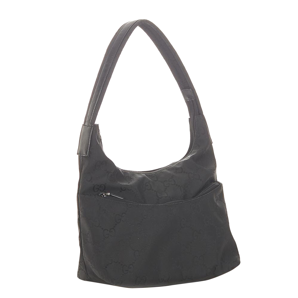 

Gucci Black Canvas Fabric Shoulder Bag