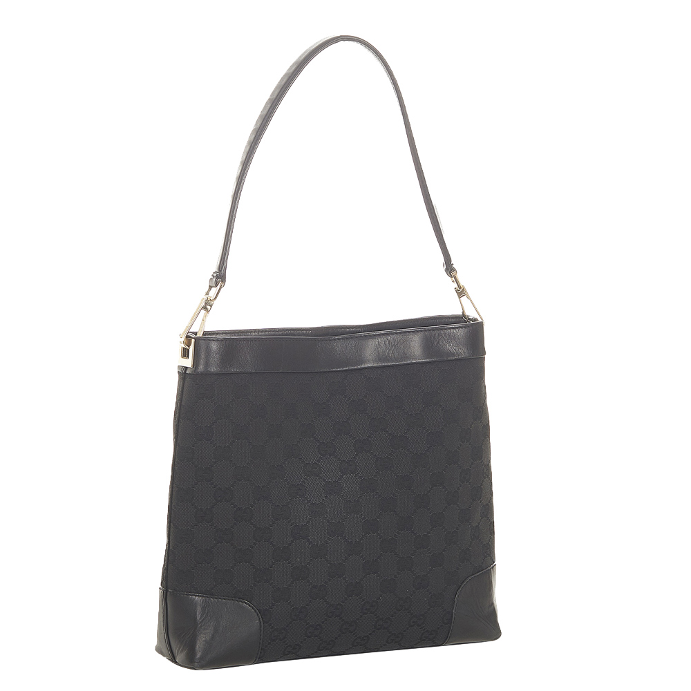 

Gucci Black GG Canvas Shoulder Bag