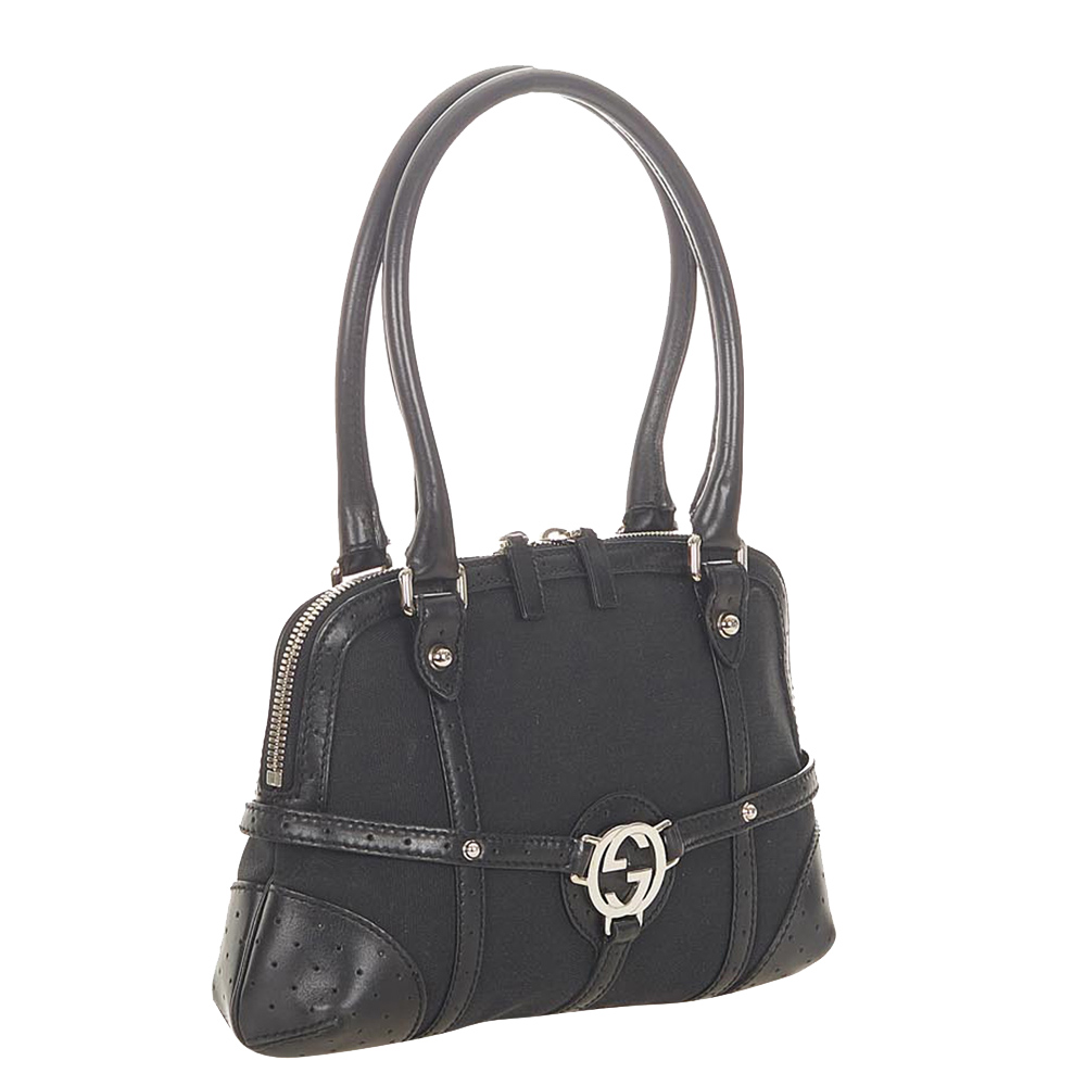 

Gucci Black Canvas Fabric Shoulder Bag