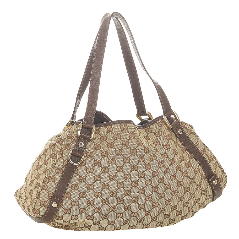 

Gucci Brown/Beige Canvas Pelham Hobo Bag