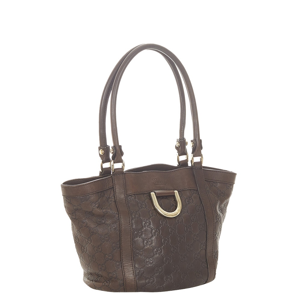 

Gucci Brown/Dark Brown Leather Abbey D-Ring SHoulder Bag