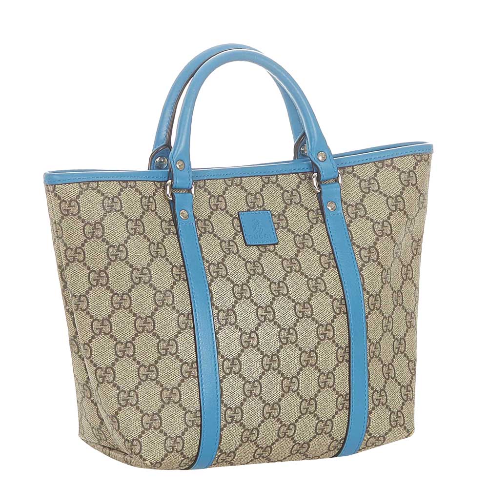 

Gucci Blue/Beige GG Supreme Canvas Tote Bag