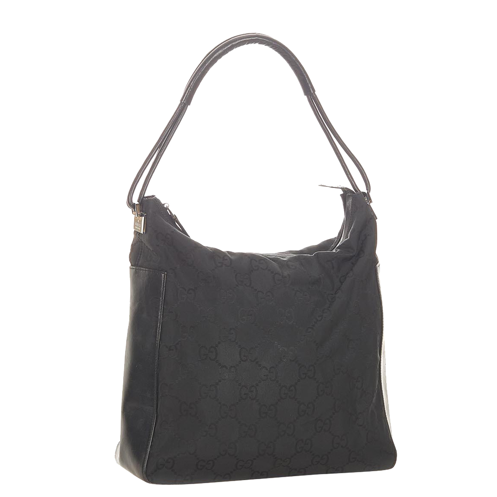 

Gucci Black Canvas Shoulder Bag
