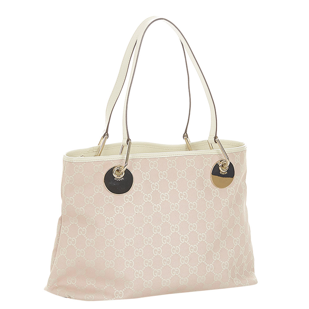 

Gucci Pink/Light Pink GG Canvas Eclipse Tote Bag