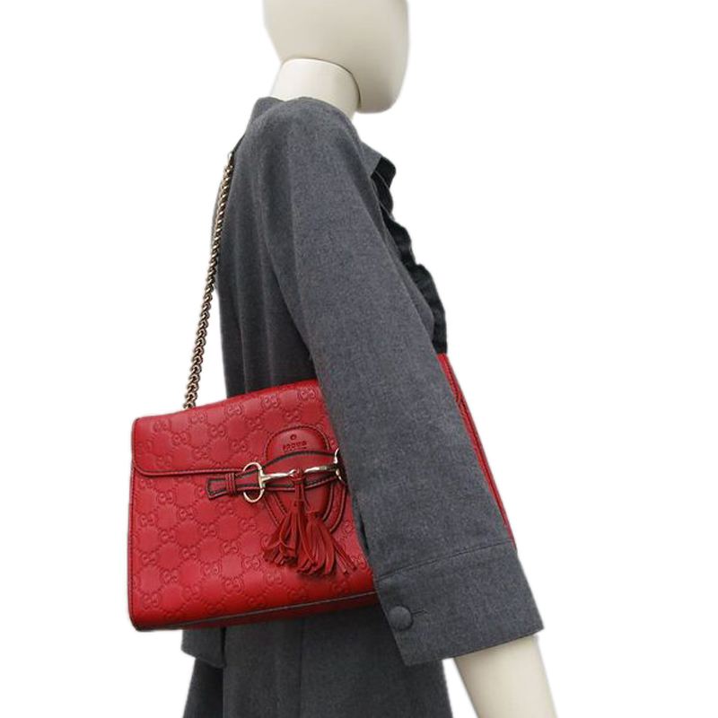 gucci emily bag red