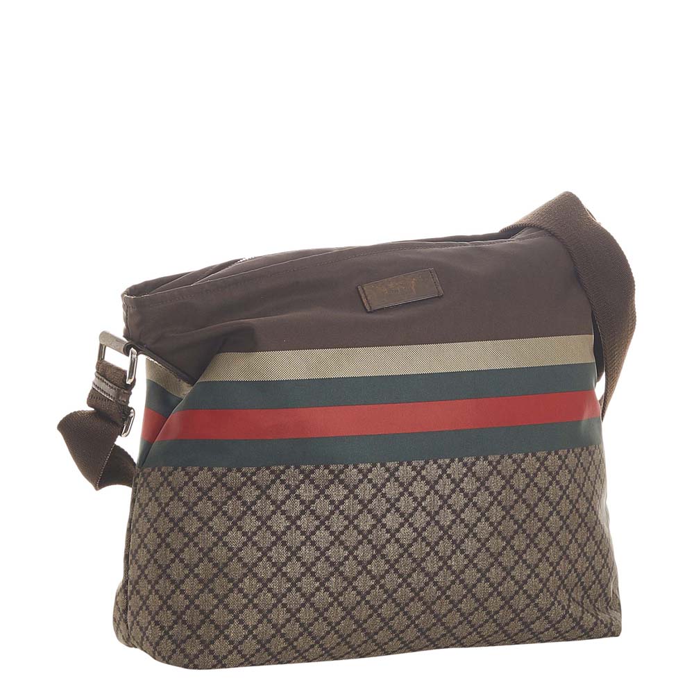 

Gucci Beige/Brown Diamante Web Canvas Crossbody Bag