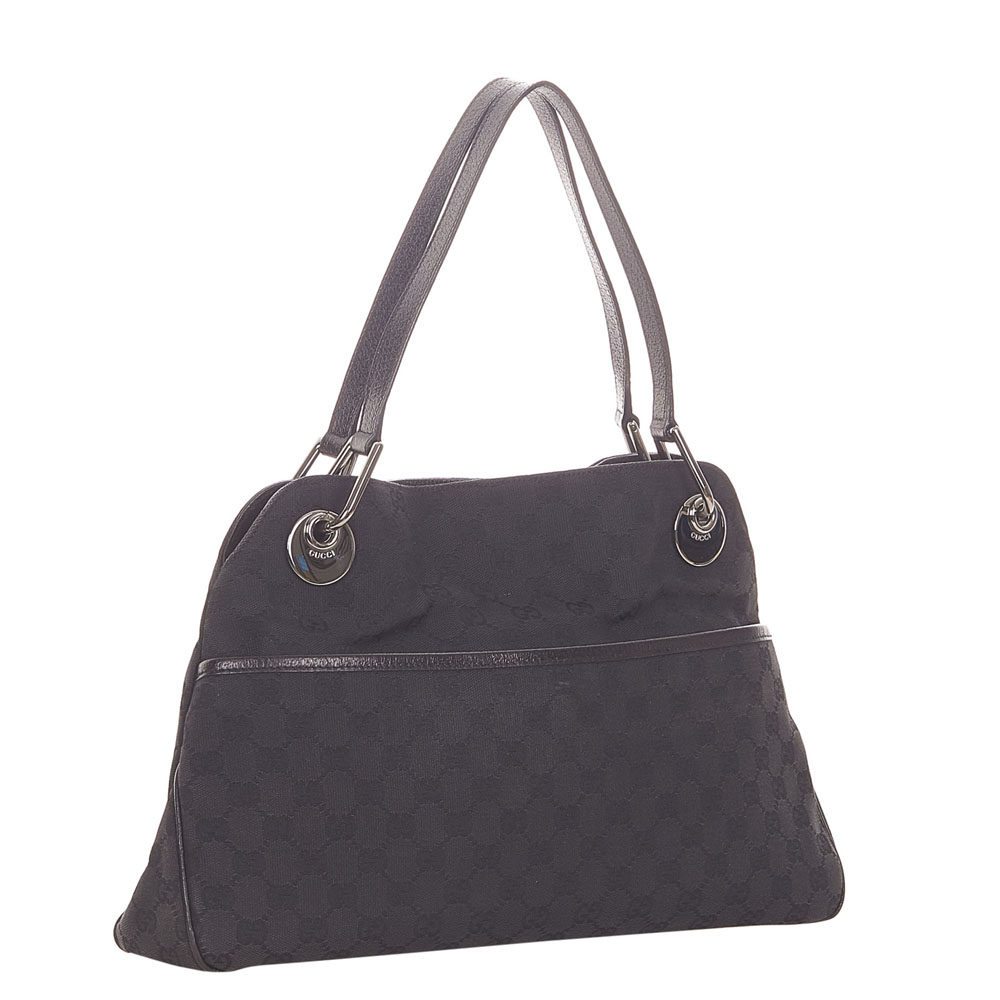 

Gucci Black GG Canvas Eclipse Shoulder Bag
