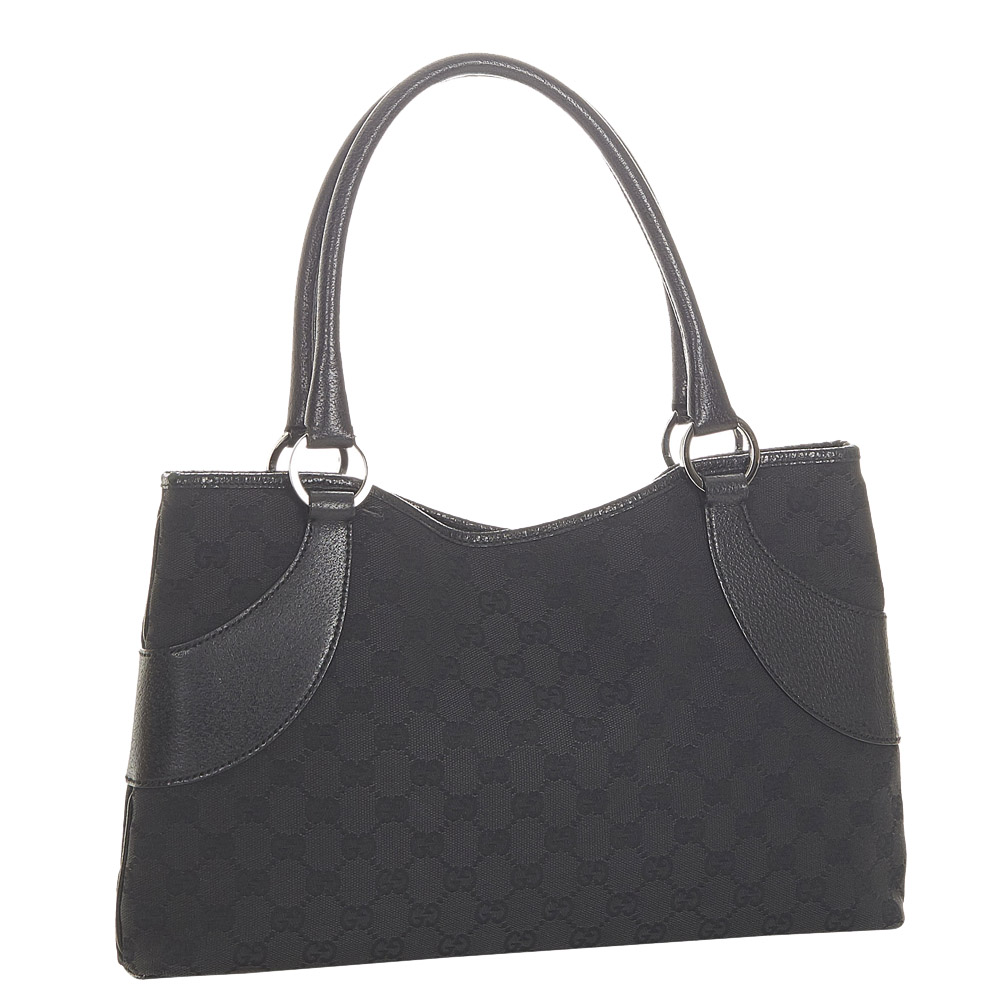 

Gucci Black GG Canvas Tote Bag