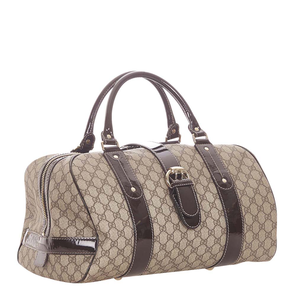 

Gucci Brown/Beige GG Canvas/Leather Boston Bag