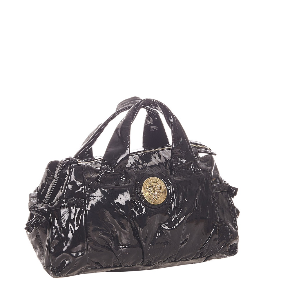 

Gucci Black Patent Leather Shoulder Bag