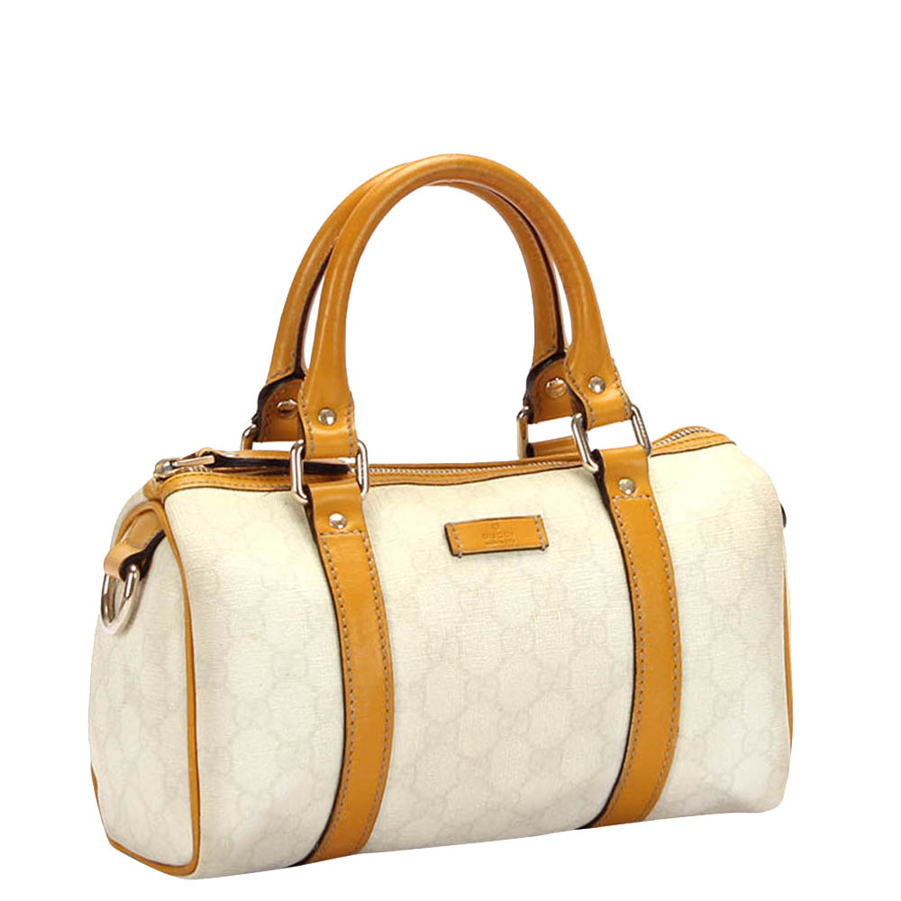 

Gucci White/Brown GG Canvas Joy Boston Bag