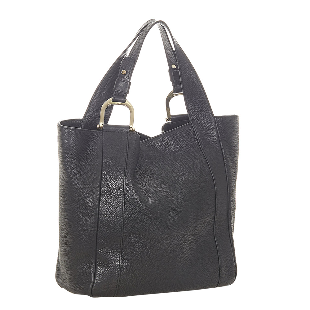 

Gucci Black Leather Greenwich Tote Bag