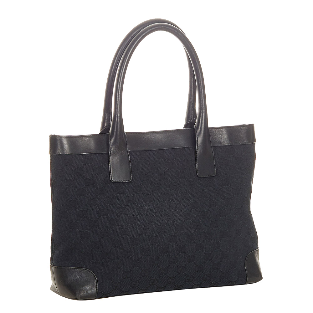 

Gucci Black GG Canvas Tote Bag