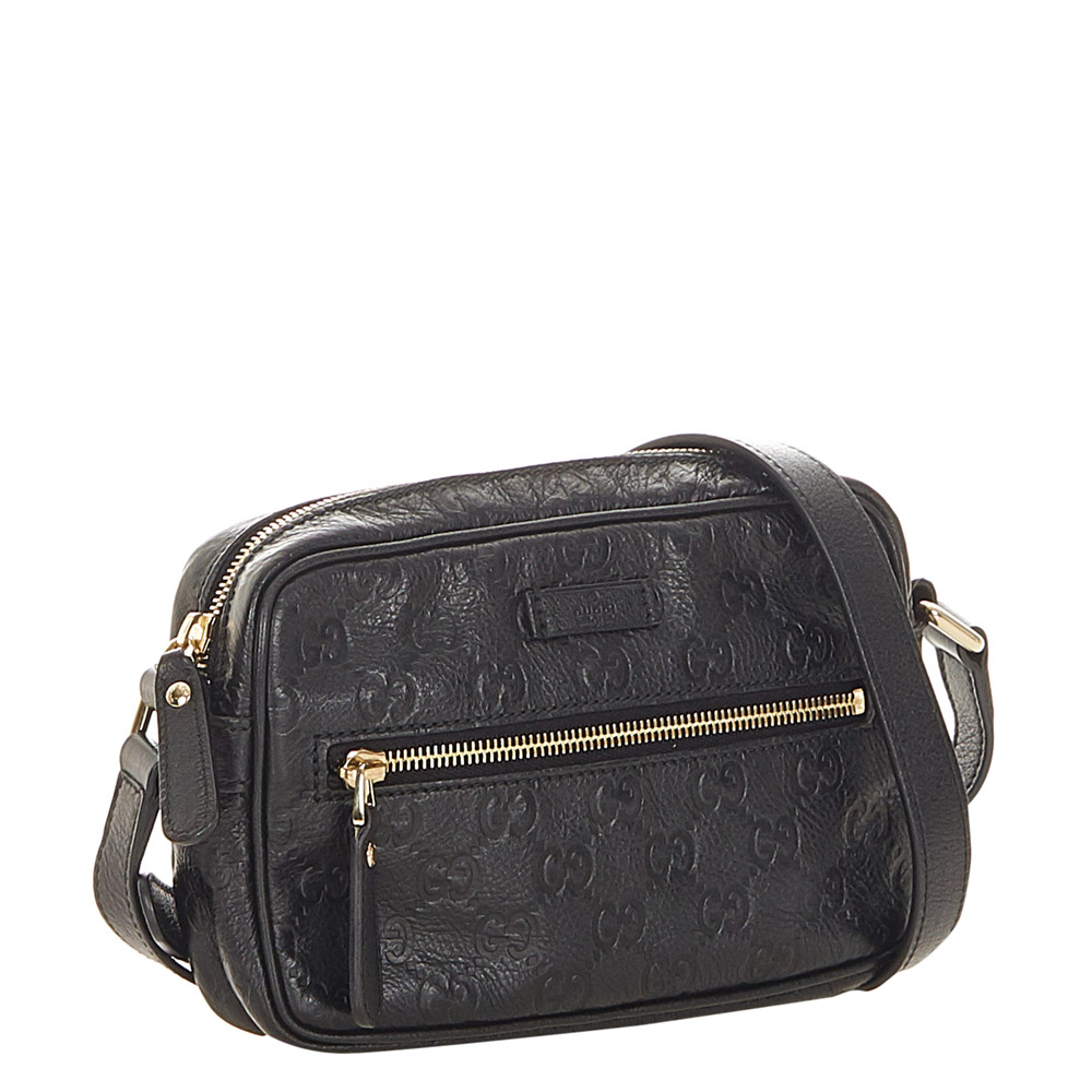 

Gucci Black Guccissima Leather Crossbody Bag