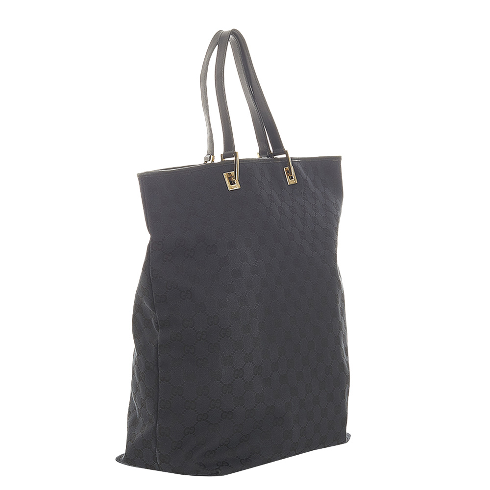 

Gucci Black GG Canvas Tote Bag