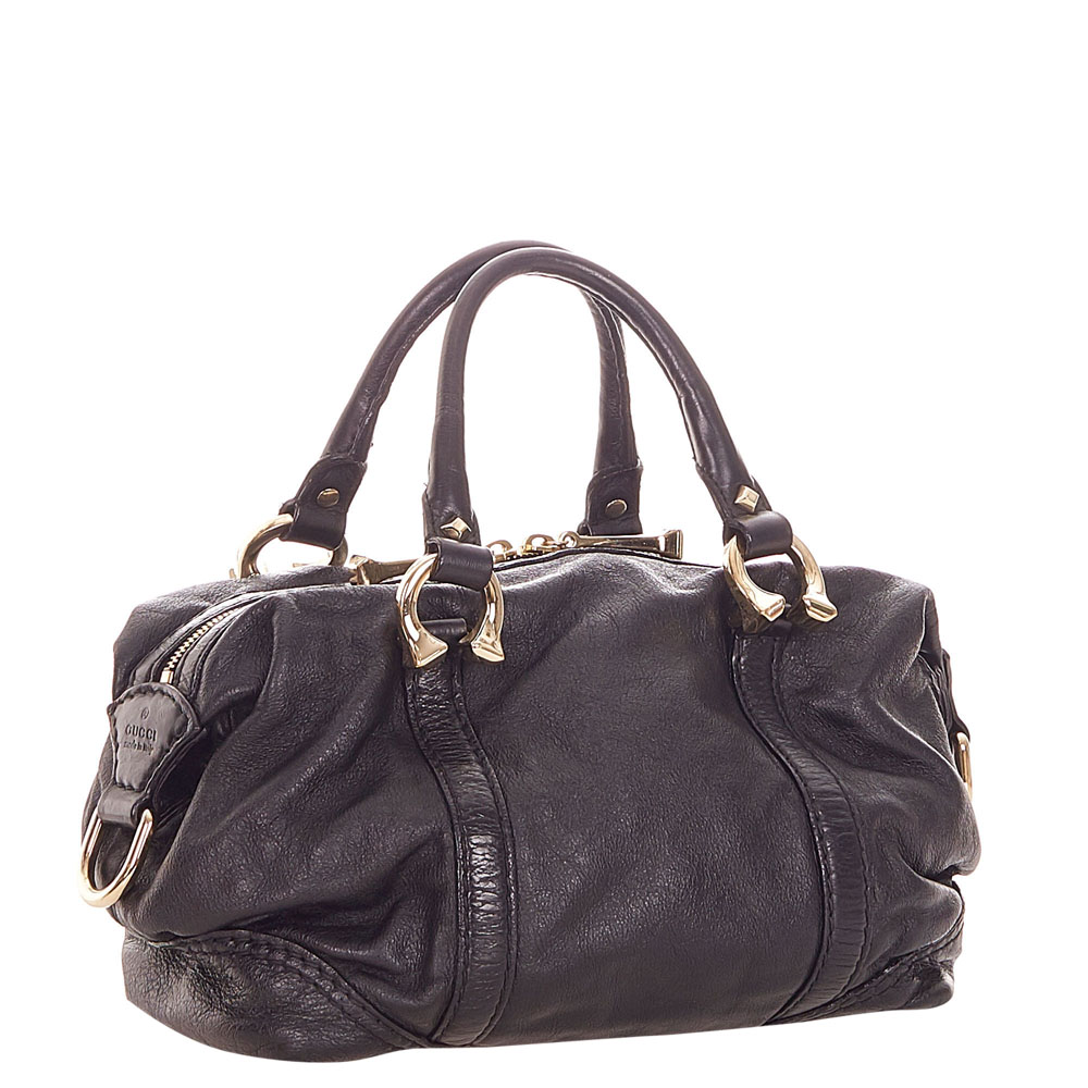 

Gucci Black Leather Horsebit Shoulder Bag