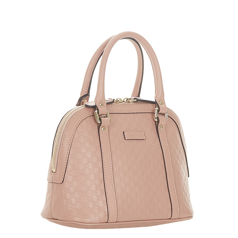 

Gucci Pink/Light Pink Microguccissima Leather Mini Dome Satchel Bag