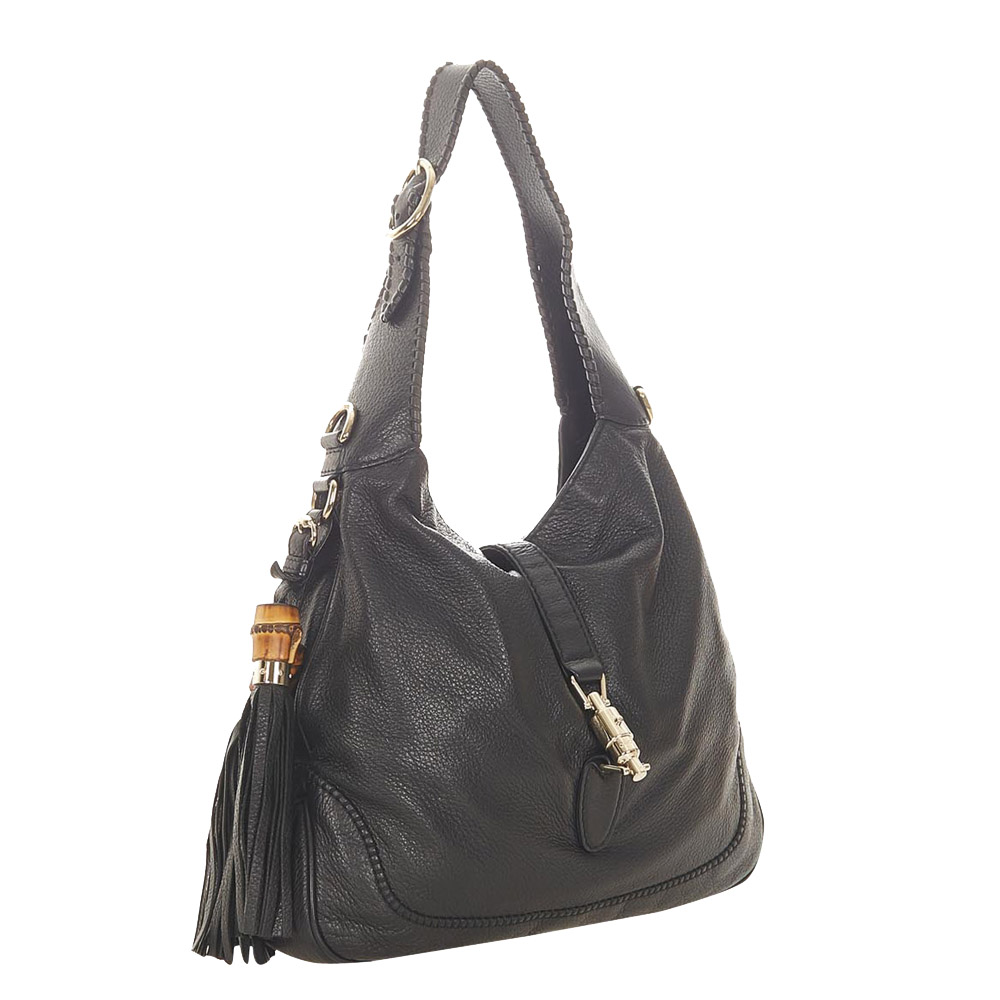 

Gucci Black Leather Jackie Hobo Bag