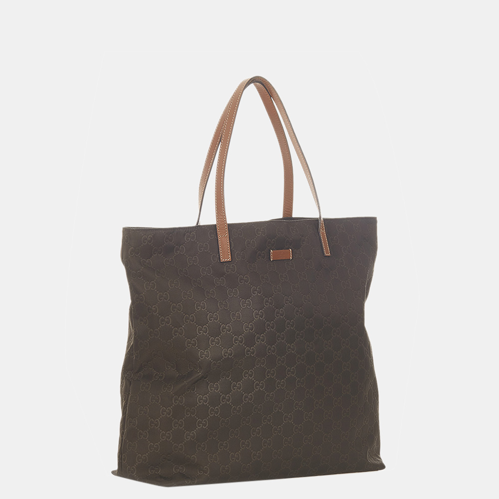 

Gucci Brown GG Nylon Tote Bag