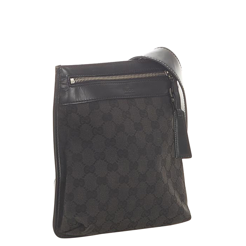 

Gucci Black GG Canvas Shoulder Bag