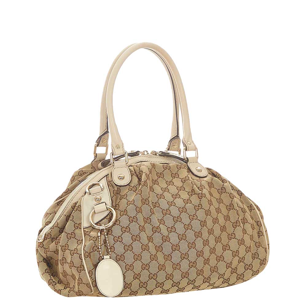 

Gucci Beige/Brown GG Canvas Sukey Tote Bag