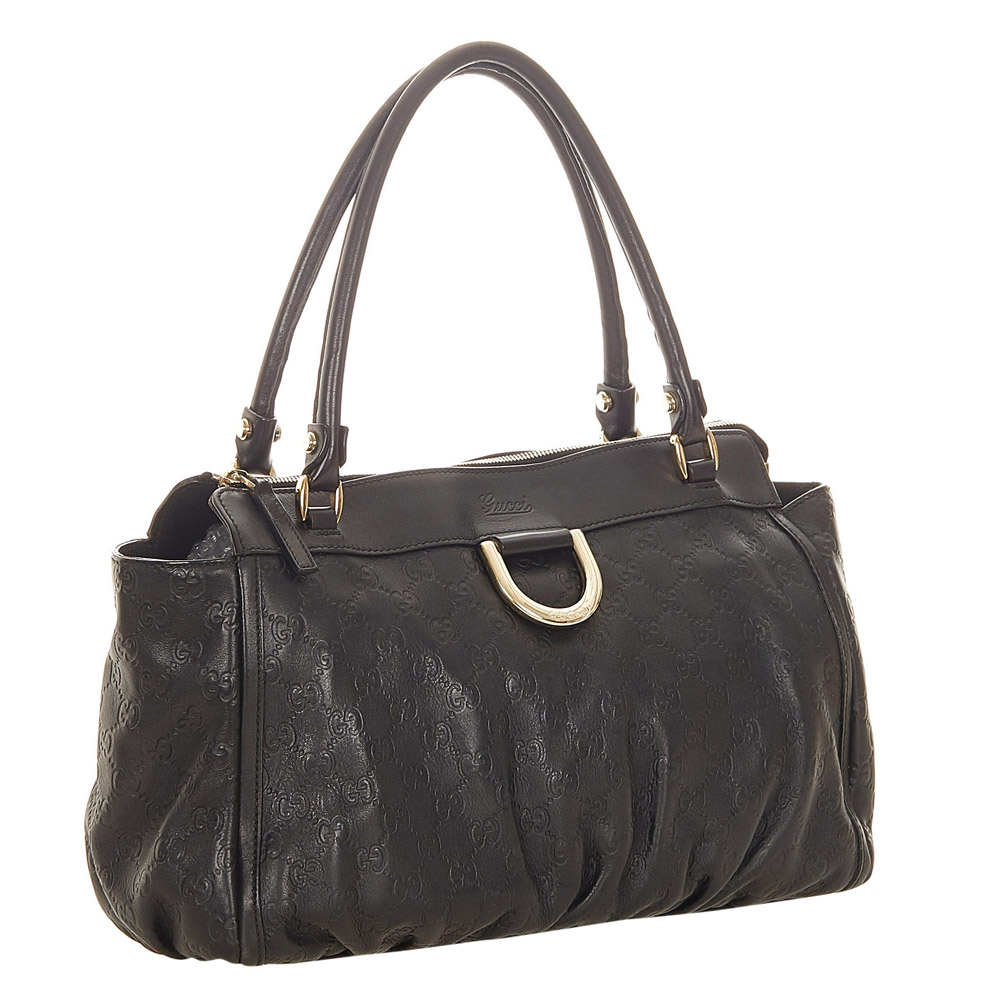 

Gucci Black Leather Abbey D-Ring Hobo Bag