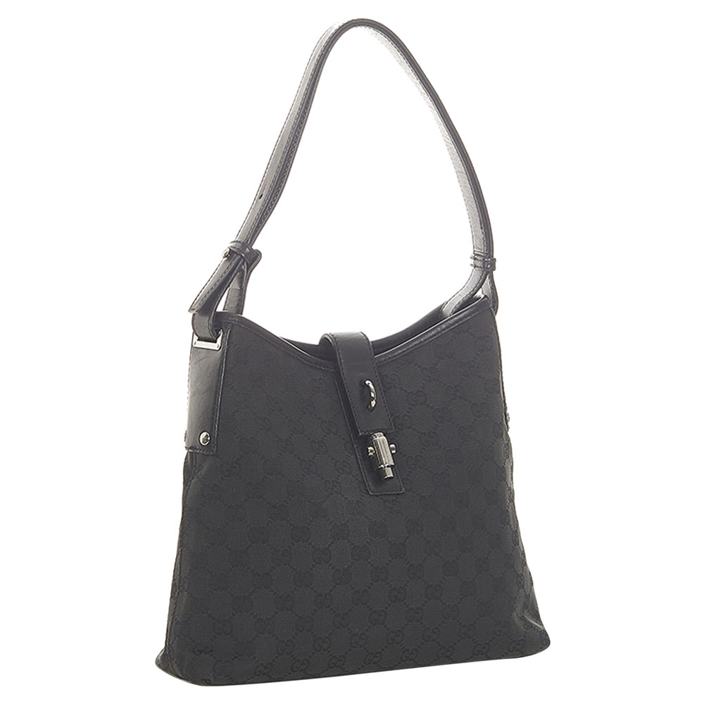 

Gucci Black GG Canvas Shoulder Bag