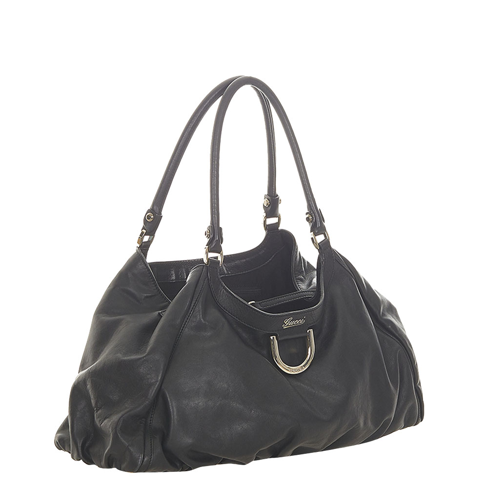 

Gucci Black Canvas Abbey Hobo Bag