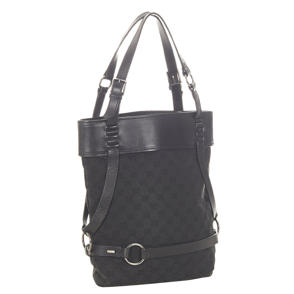 

Gucci Black Canvas Tote Bag