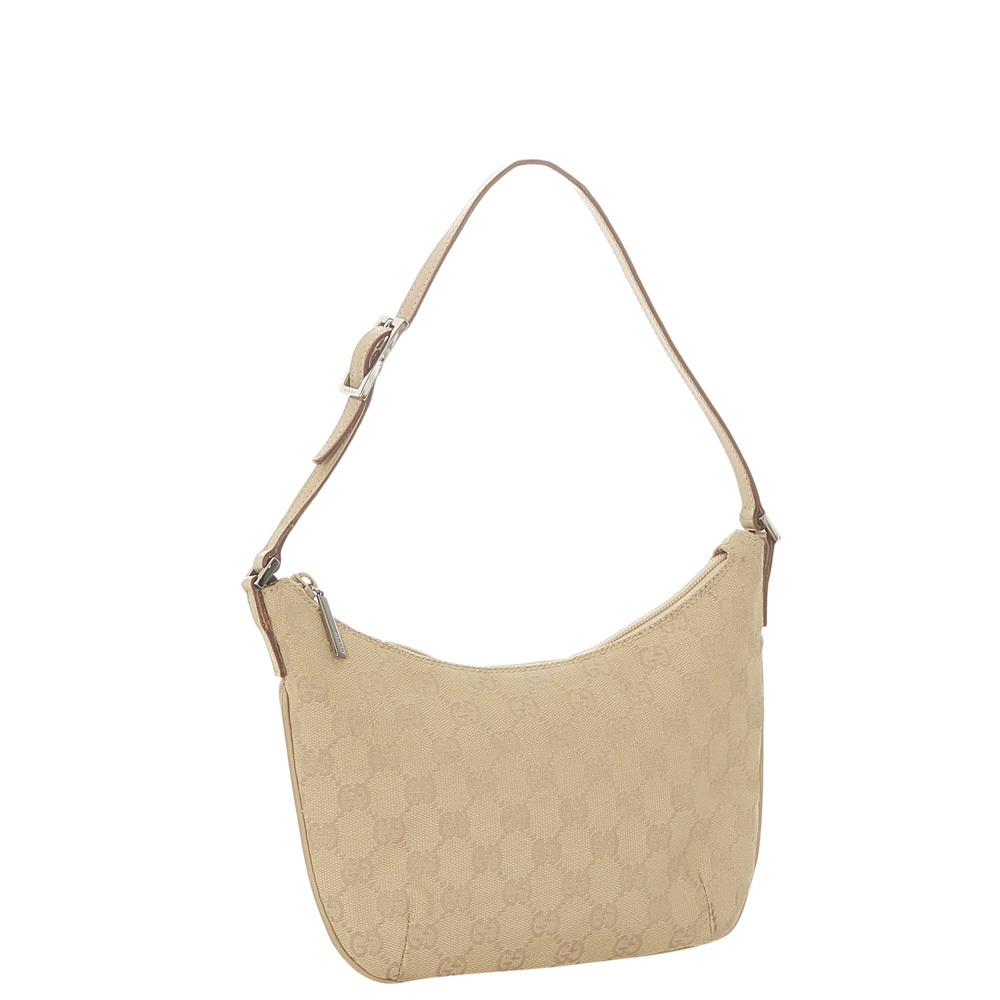 

Gucci Beige GG Canvas Hobo Bag