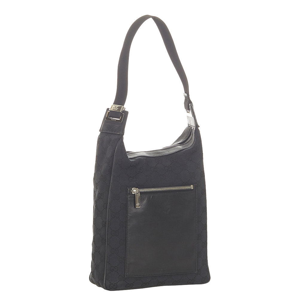 

Gucci Black GG Canvas Shoulder Bag