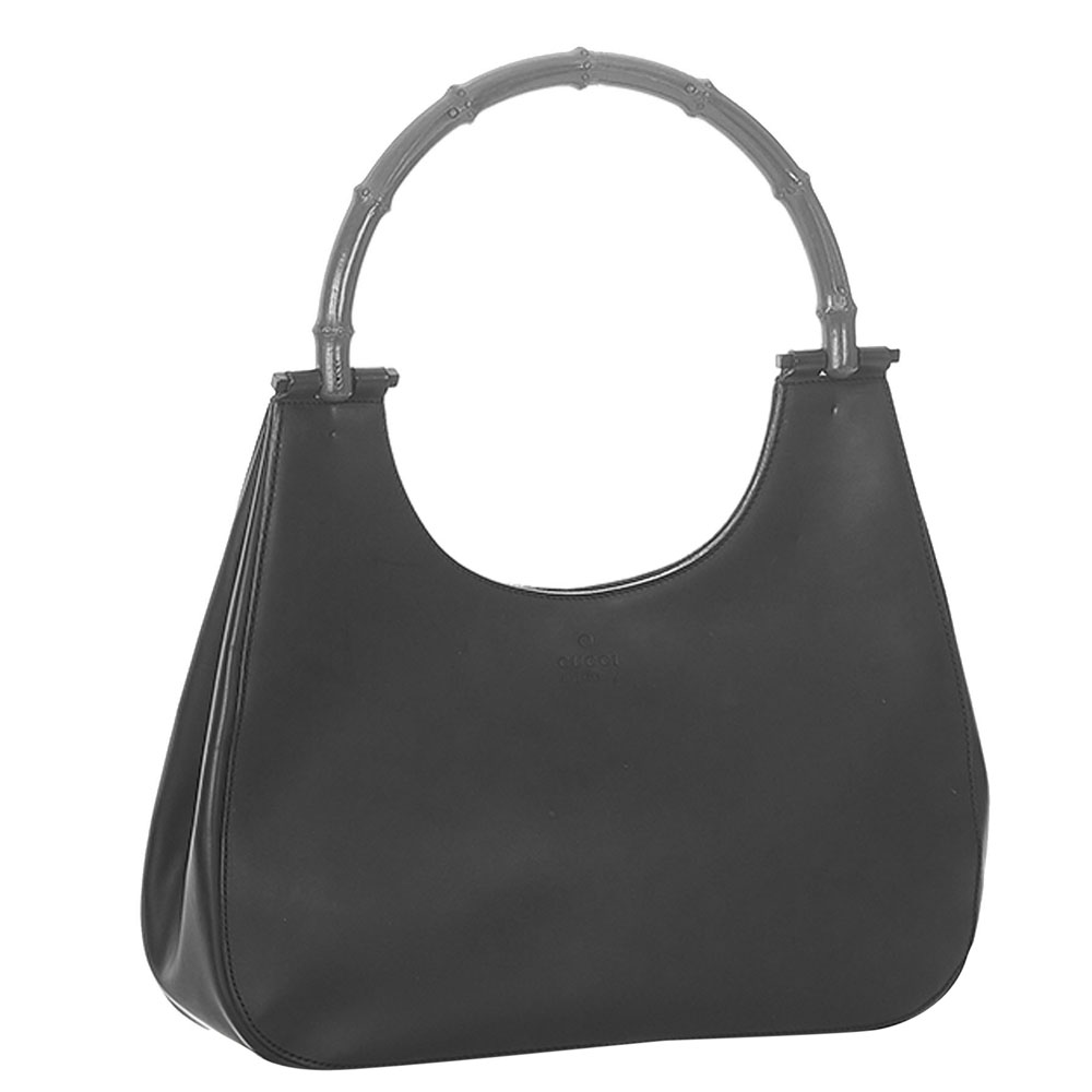 

Gucci Black/Red Leather Bamboo Shoulder Bag