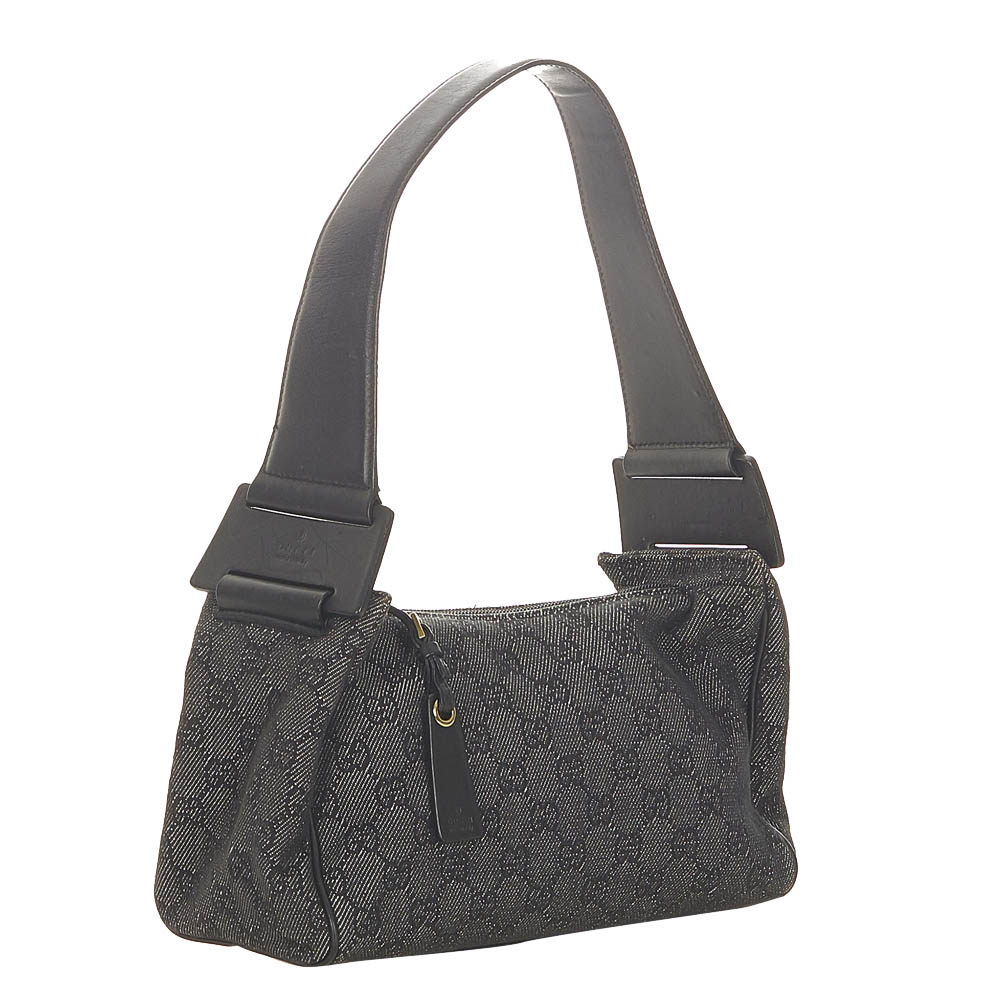 

Gucci Grey GG Denim Shoulder Bag