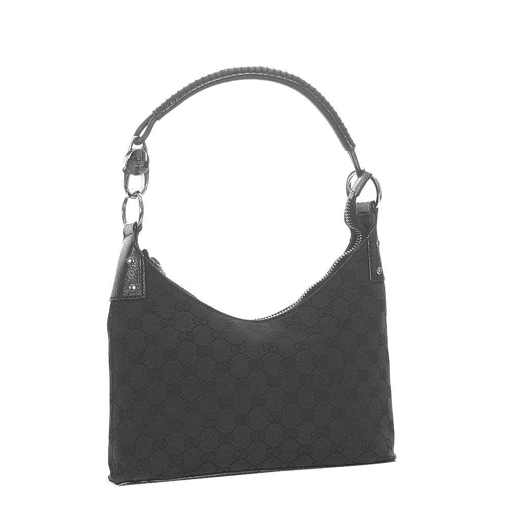 

Gucci Black GG Canvas Shoulder Bag