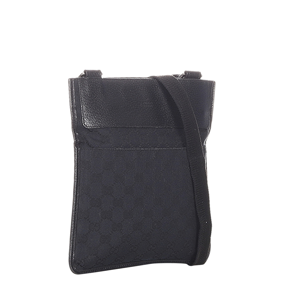 

Gucci Black GG Canvas Shoulder Bag