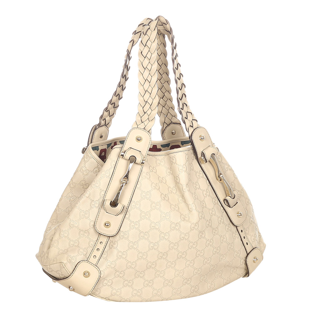 

Gucci White Leather Pelham Shoulder Bag