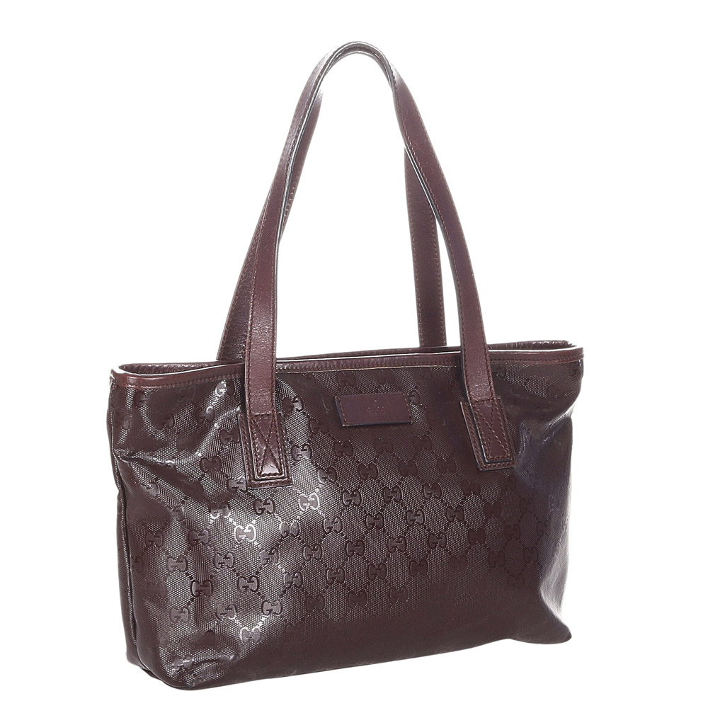 

Gucci Purple Leather PVC Tote Bag