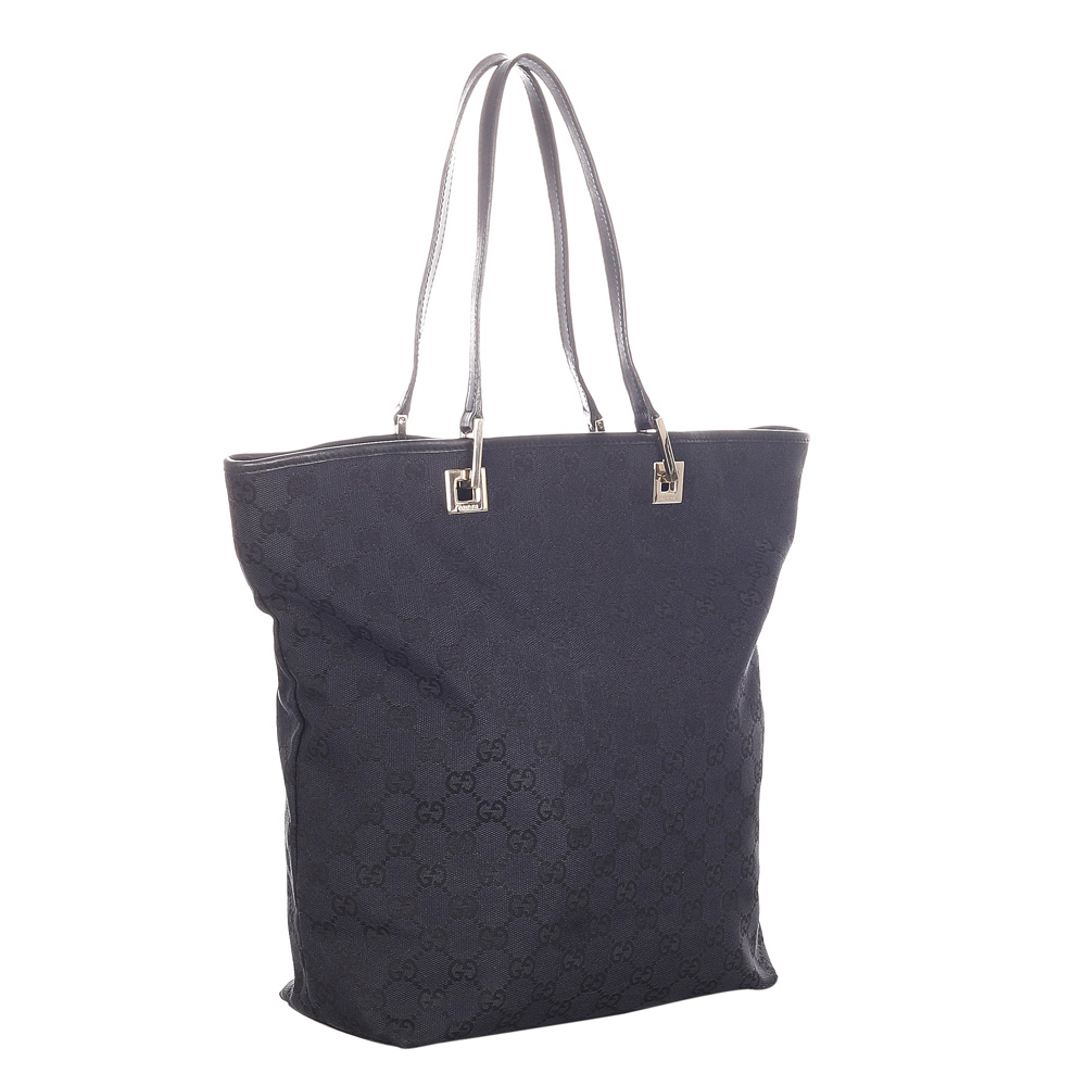 

Gucci Black GG Canvas Tote Bag