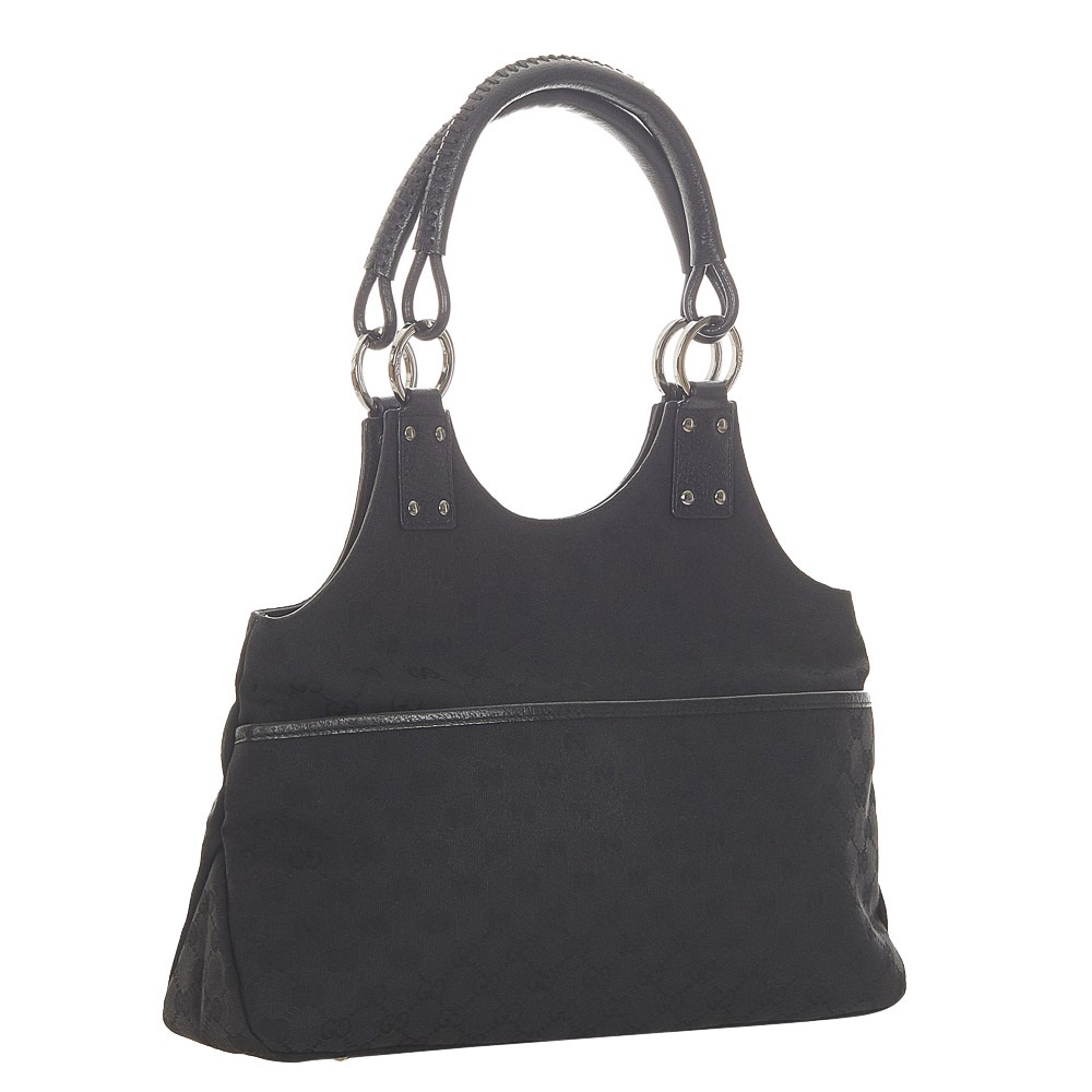 

Gucci Black GG Canvas Tote Bag