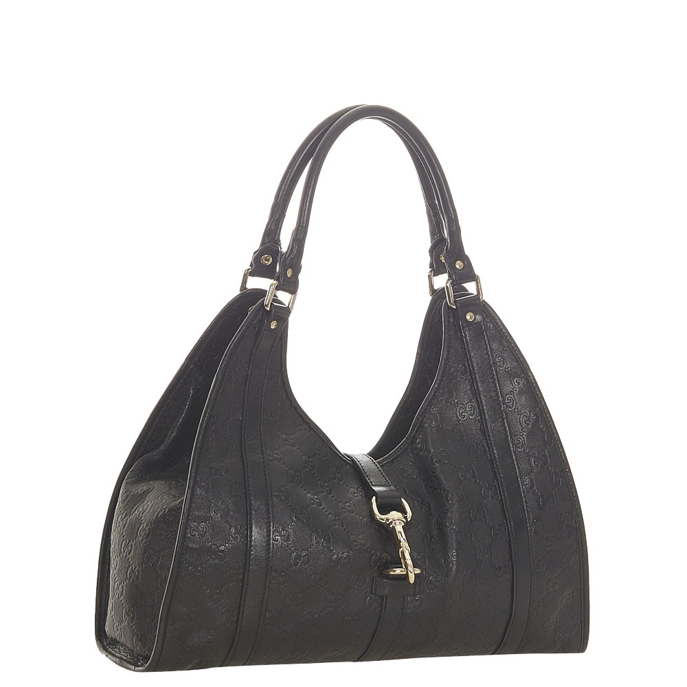 

Gucci Black Guccissima Leather Jackie Bag