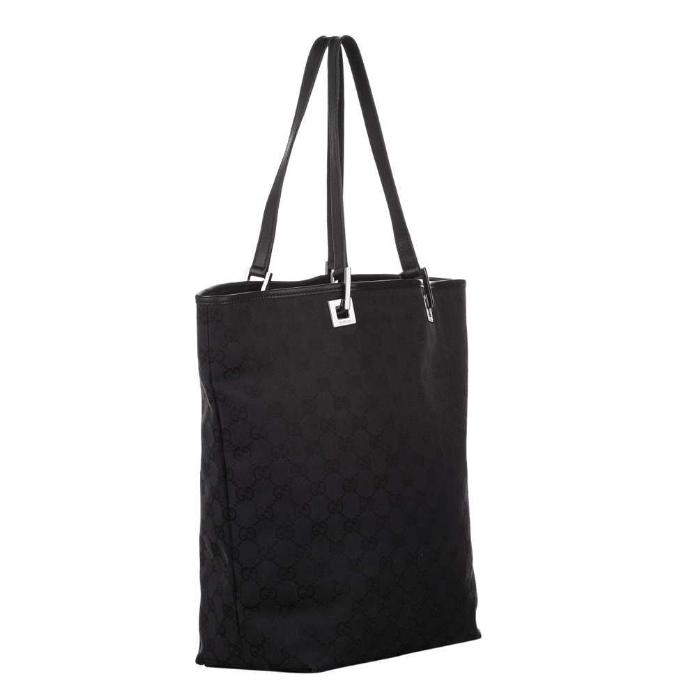 

Gucci Black GG Canvas Tote Bag