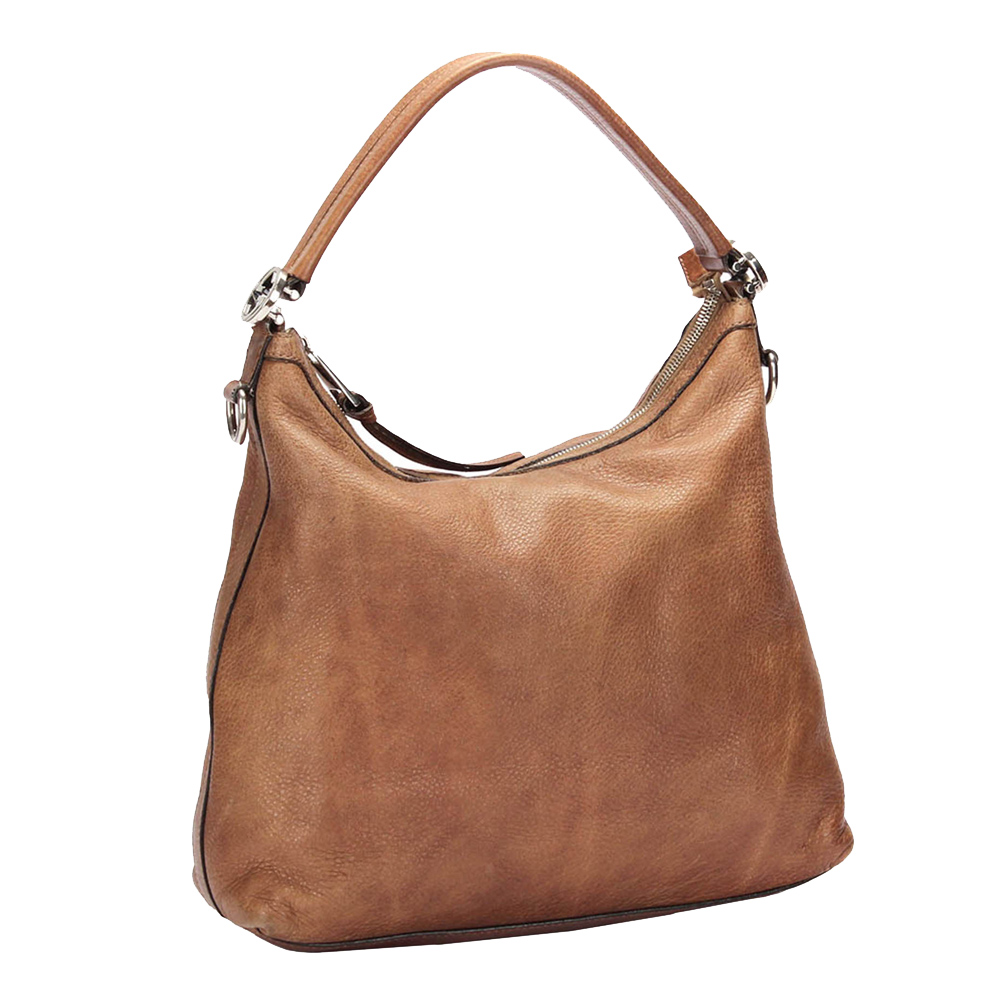 

Gucci Brown Leather Marrakech Hobo Bag