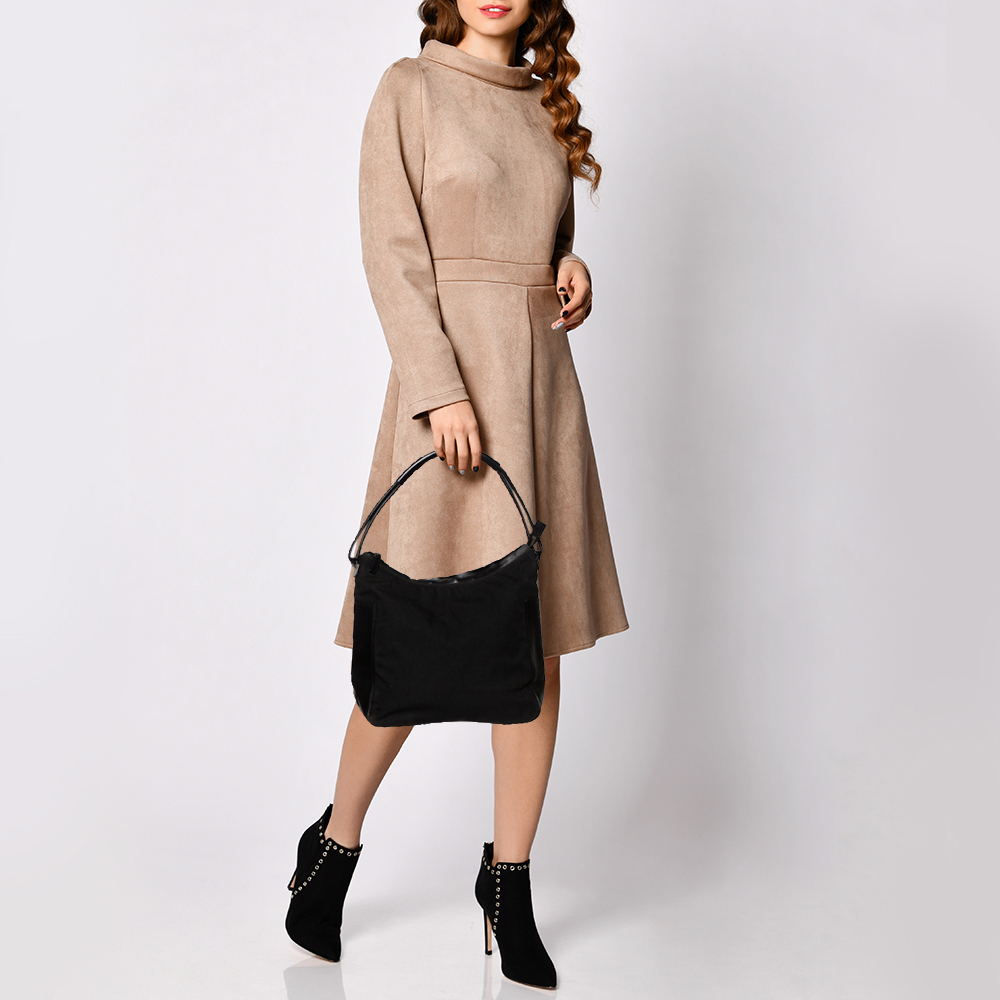 

Gucci Black Canvas and Leather Hobo