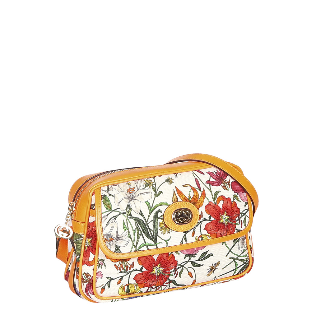 

Gucci Multicolor Canvas Leather Flora Crossbody Bag