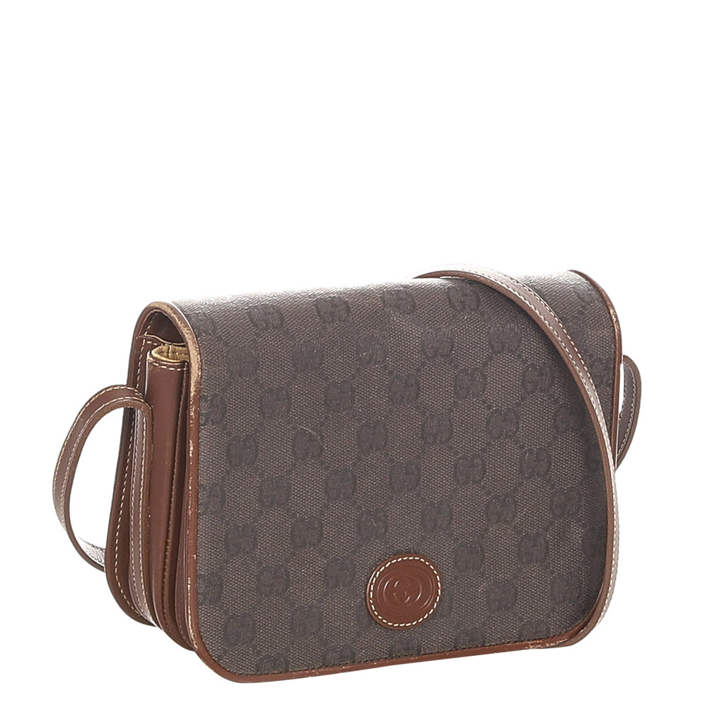 

Gucci Brown/Dark Brown GG Canvas Shoulder Bag