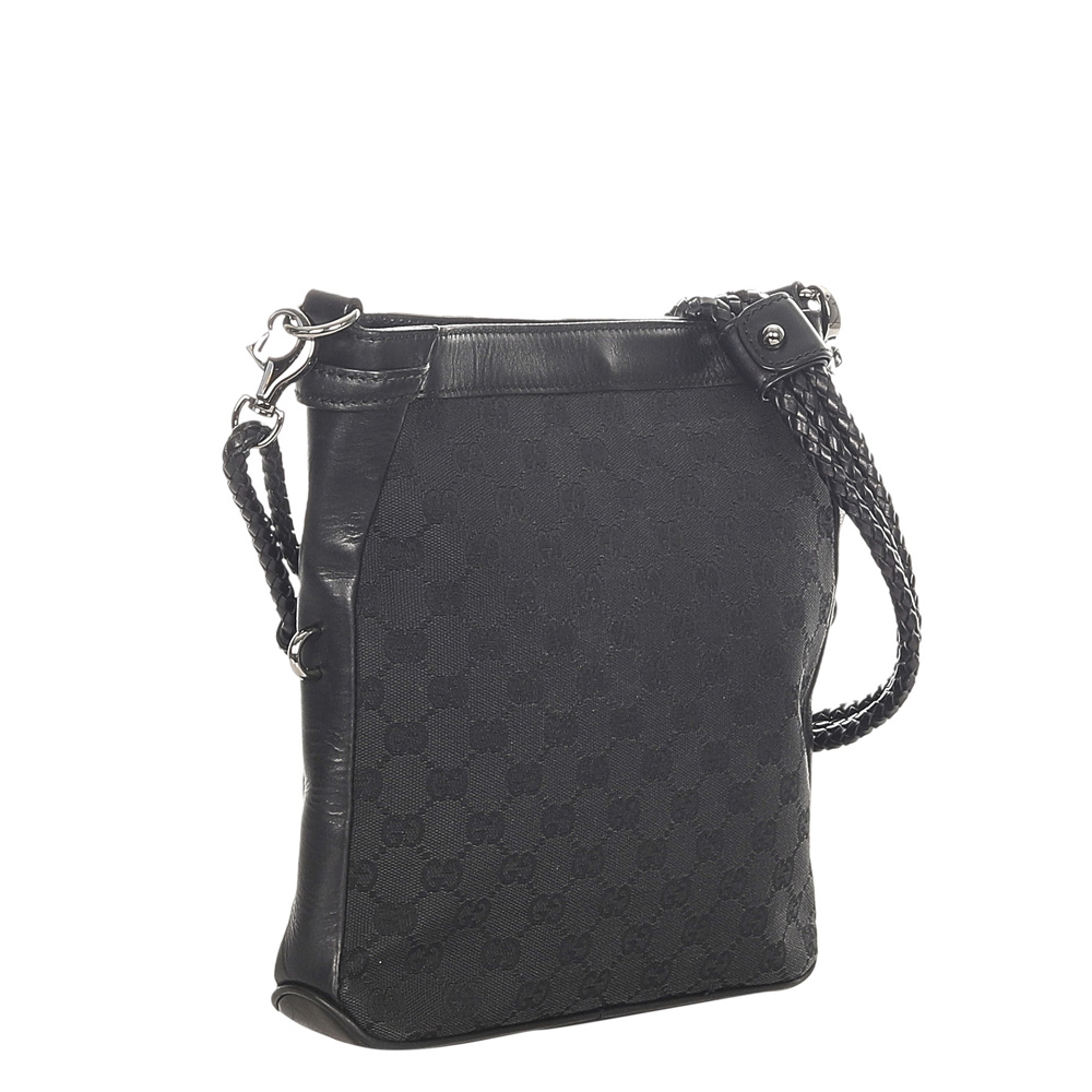 

Gucci Black GG Canvas Shoulder Bag